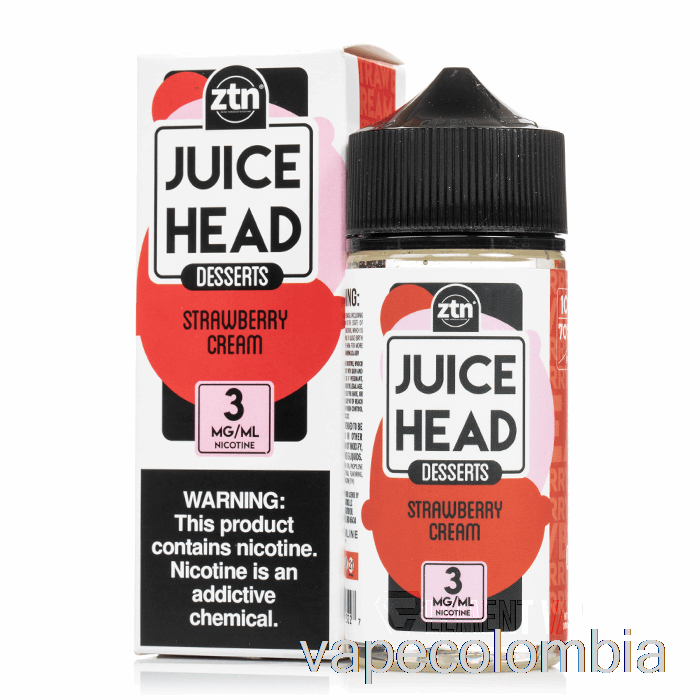 Vape Desechable Crema De Fresa - Cabeza De Jugo - 100ml 6mg